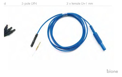 Abnehmbare subdermale Nadelelektroden mit Kabel